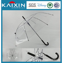 21 Inches Auto Open Poe Straight Transparent Umbrella